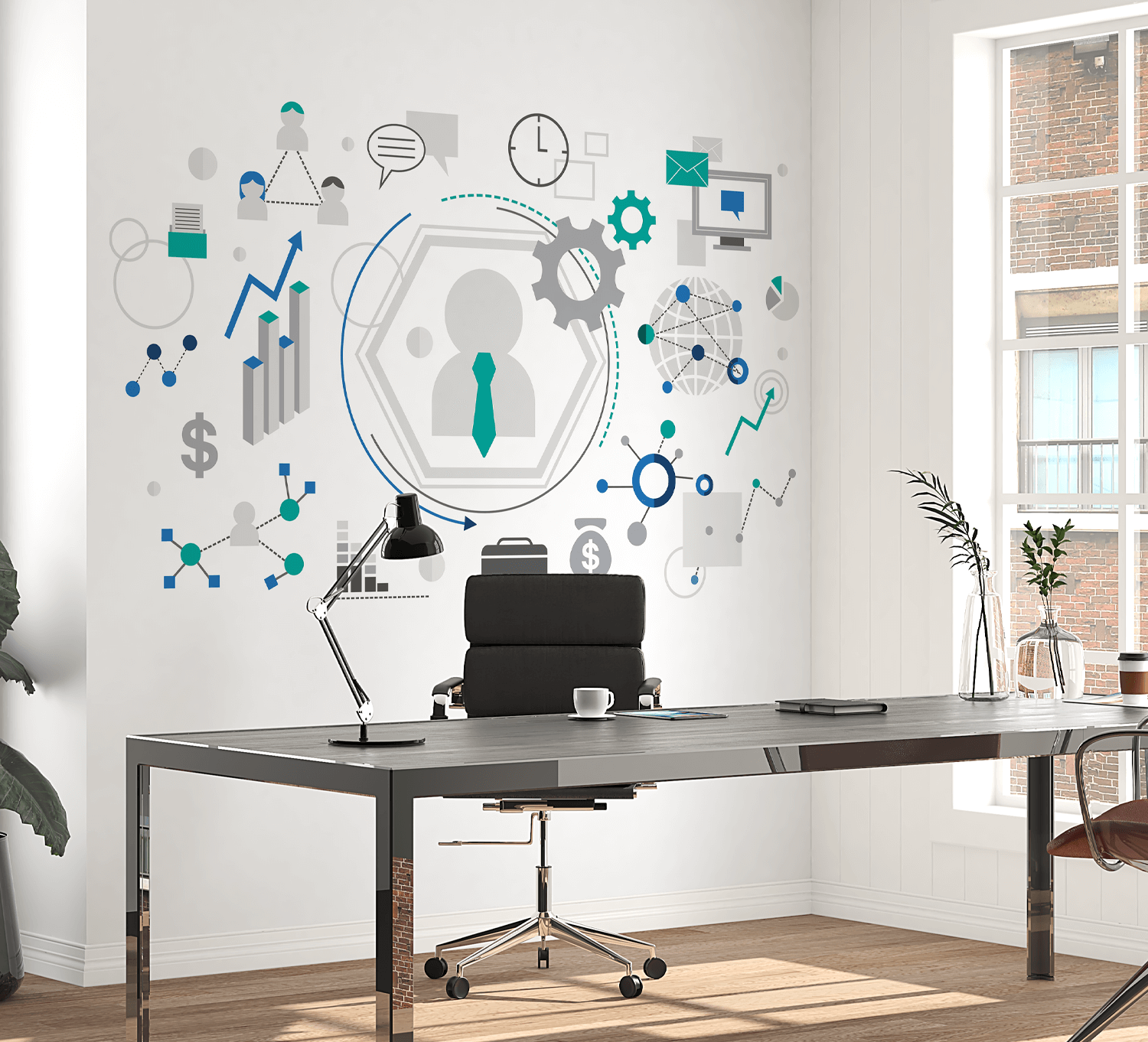 4234-1 Business Strategy Office Room Wall Decal - Image 1