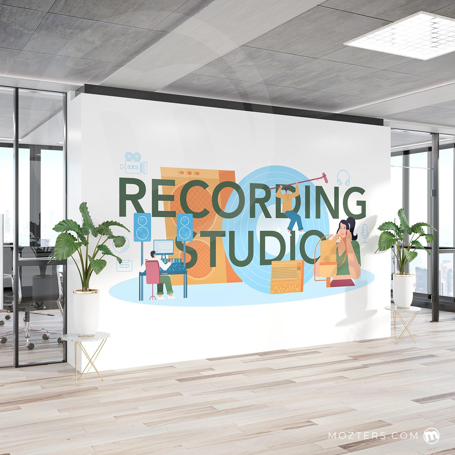 WhatsApp-Image-2023-09-25-at-16.16.27-1 Recording Studio Colorful Illustrations Wall Decal - Image 1