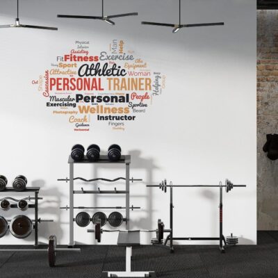 Athletic motivational Gym wall decal