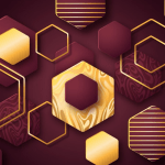 Gradient hexagonal wallpaper