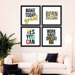 Uplifting Wall Quotes – 4 Panel Set – Inspirational Art
