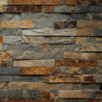 3d Texture of marble facing bricks chipped wallpaper
