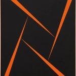 Orange and black geomatrical wallpaper