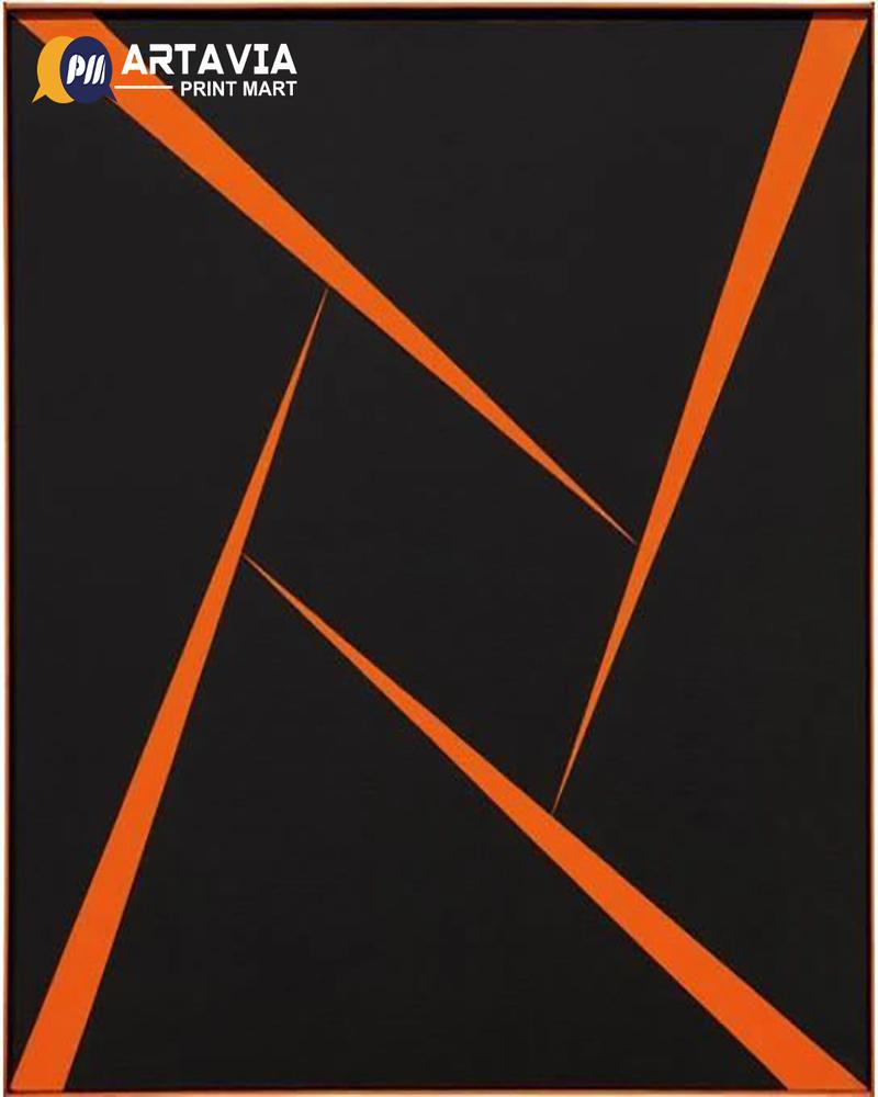 artavia (13) Orange and black geomatrical wallpaper - Image 1