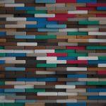Multicolored Brick Pattern Wallpaper