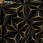 3d Black and gold background wallpaper