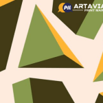 3d Retro green geometrical shape patterned background vector wallpaper