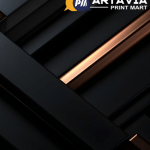 3d Minimalist style of black metallic wallpaper