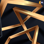 3d Gradient black background with realistic elements wallpaper