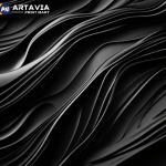 3d black waves texture wallpaper