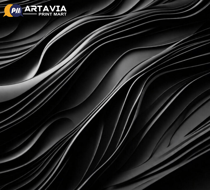 artavia kkkj 3d black waves texture wallpaper - Image 1