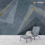 3D Flex Blue Geometric Art Wallpaper