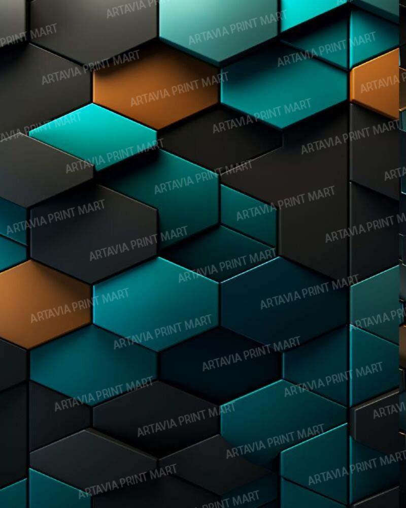 artavia 3d hexagon pattern wallpaper - Image 1