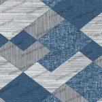 3d blue geomatric patch work wallpaper