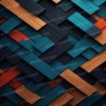 3d colourful wooden planks wallpaper