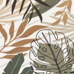 3d tropical leaves colorful wallpaper