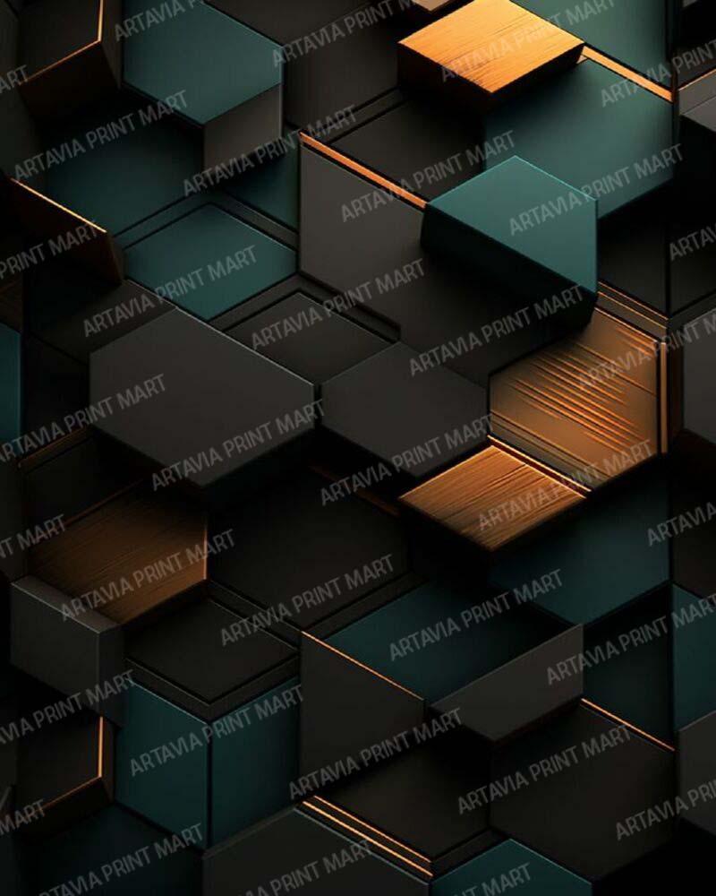 6e2df78f15e903addae9e2dd95927383(1) 3d Realistic elegant geometric shapes wallpaper - Image 1