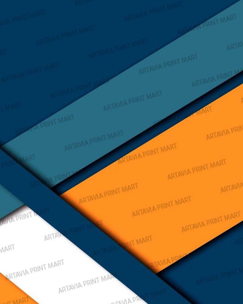artavia 3d blue and orange geomatric wallpaper - Image 1