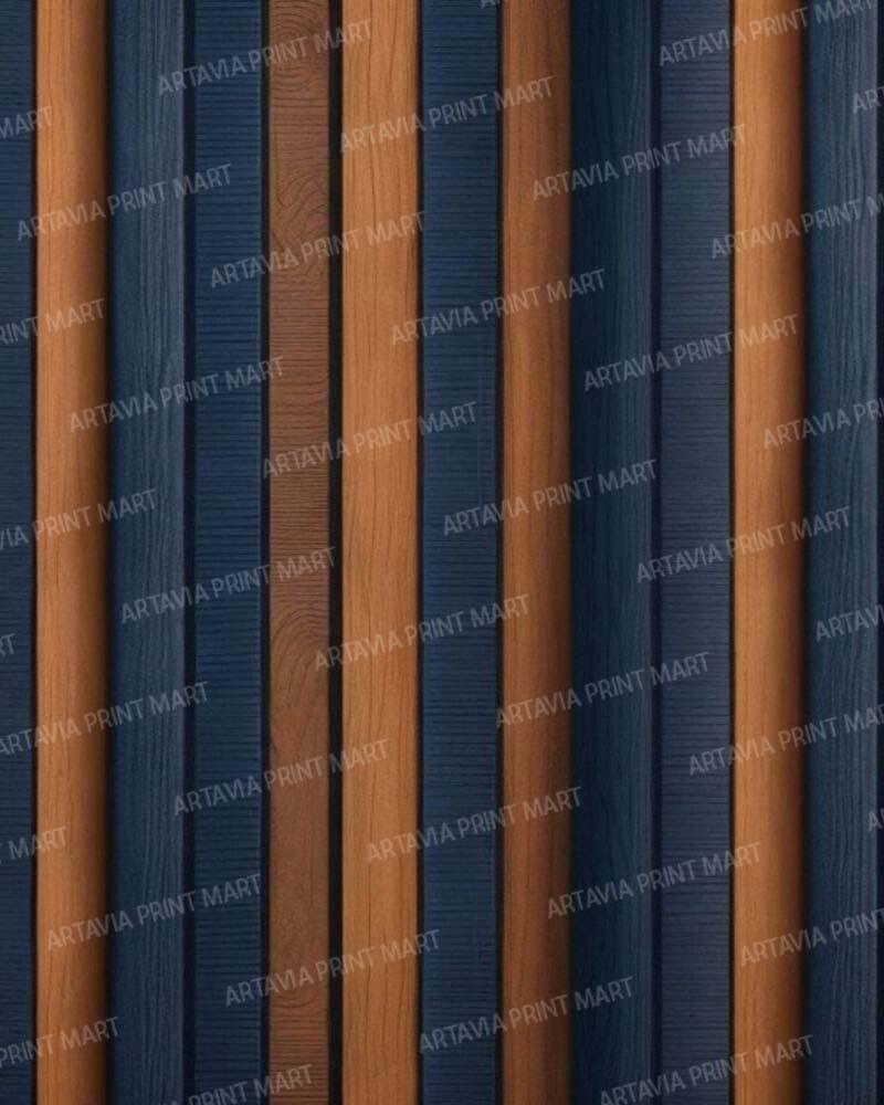 artavia 3d blue and brown vertical wooden wallpaper - Image 1