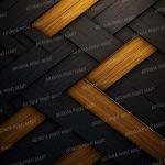 3d gold and black grid pattern wallpaper