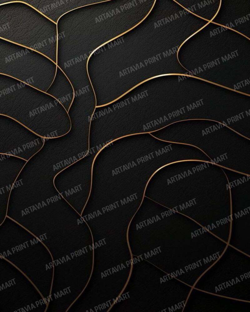 artavia 3d golden waves wallpaper - Image 1