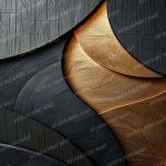3d Black and Gold wavy wallpaper