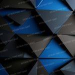 3d blue and black geomatric wallpaper