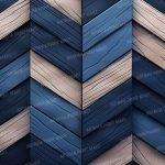 3d blue herringbone pattern wallpaper