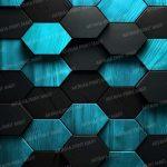 3d hexagon wood aqua color wallpaper