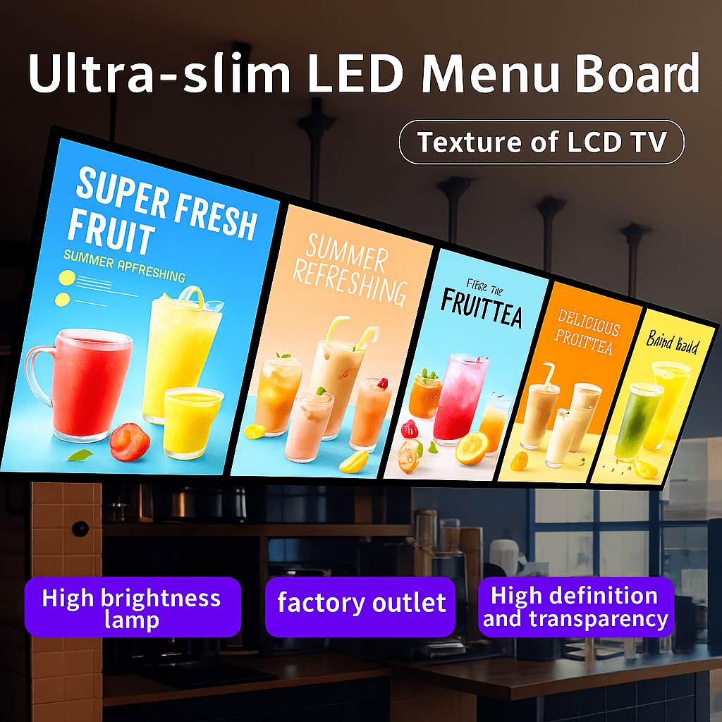 LED Menu Board Ultra-slim LED Menu Board